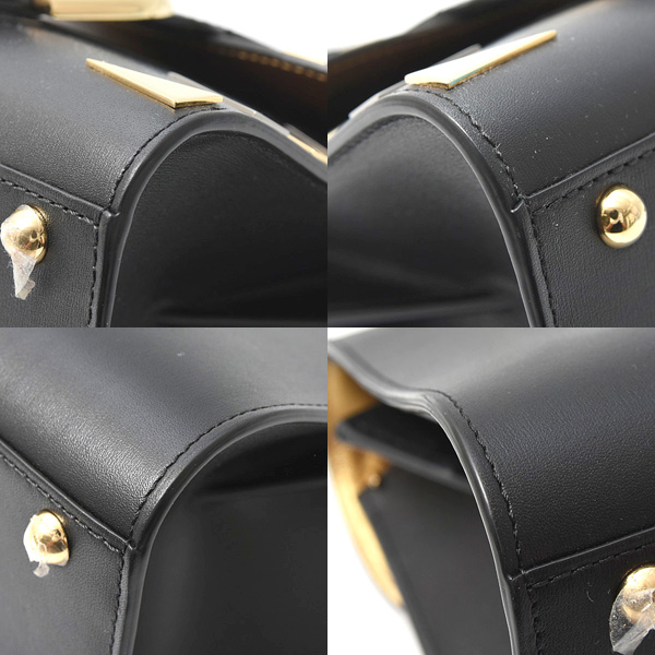 デルヴォー バッグ レディース ブリヨン 2WAYハンドバッグ ファイヤーワークス レザー ブラック Delvaux 中古