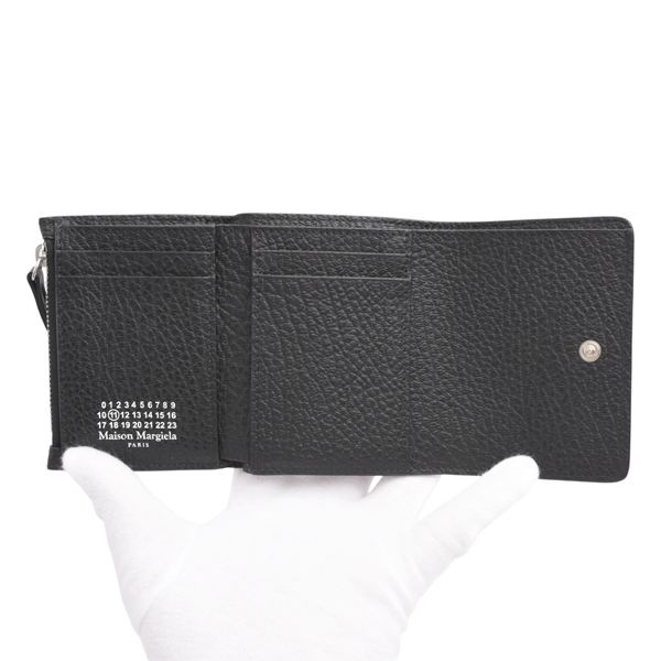 メゾンマルジェラ 財布 メンズ レディース スリーフォールドウォレット 三つ折り財布 グレインレザー Maison Margiela 中古