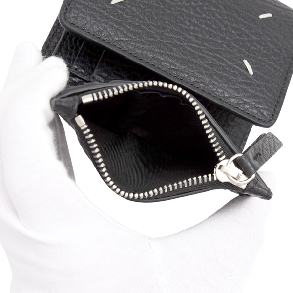 メゾンマルジェラ 財布 メンズ レディース スリーフォールドウォレット 三つ折り財布 グレインレザー Maison Margiela 中古