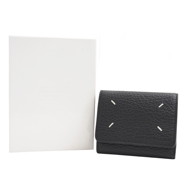 メゾンマルジェラ 財布 メンズ レディース スリーフォールドウォレット 三つ折り財布 グレインレザー Maison Margiela 中古