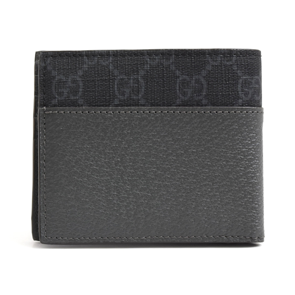 グッチ 財布 メンズ カットアウト インターロッキングG 二つ折り財布 グレー 701420 GUCCI PVC 中古