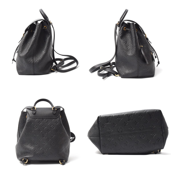 ルイヴィトン バッグ レディース モノグラムアンプラント モンスリPM バックパック リュック ノワール Louis Vuitton M45205 中古