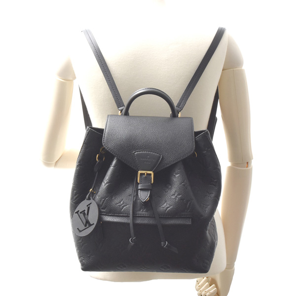 ルイヴィトン バッグ レディース モノグラムアンプラント モンスリPM バックパック リュック ノワール Louis Vuitton M45205 中古
