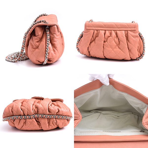 シャネル バッグ レディース マトラッセ チェーンショルダーバッグ カーフスキン ピンク系 CHANEL 中古