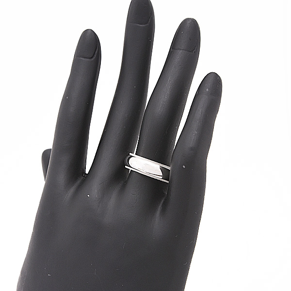 ティファニー 指輪 メンズ トゥギャザー ミルグレイン バンド リング 実測19.5号 幅6mm プラチナ TIFFANY PT950 中古