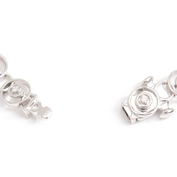 タサキ ブレスレット ブレスレット ダイヤ サークルデザイン D0.27ct ホワイトゴールド TASAKI K18WG 中古