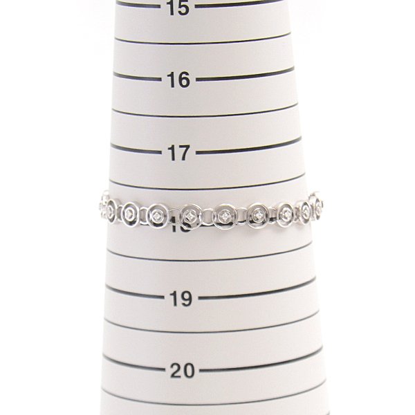 タサキ ブレスレット ブレスレット ダイヤ サークルデザイン D0.27ct ホワイトゴールド TASAKI K18WG 中古