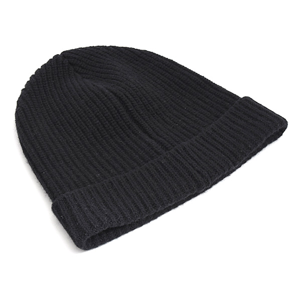 セリーヌ 帽子 メンズ レディース ロゴ ニット帽 ブラック ウール CELINE 2A25R535Q 中古
