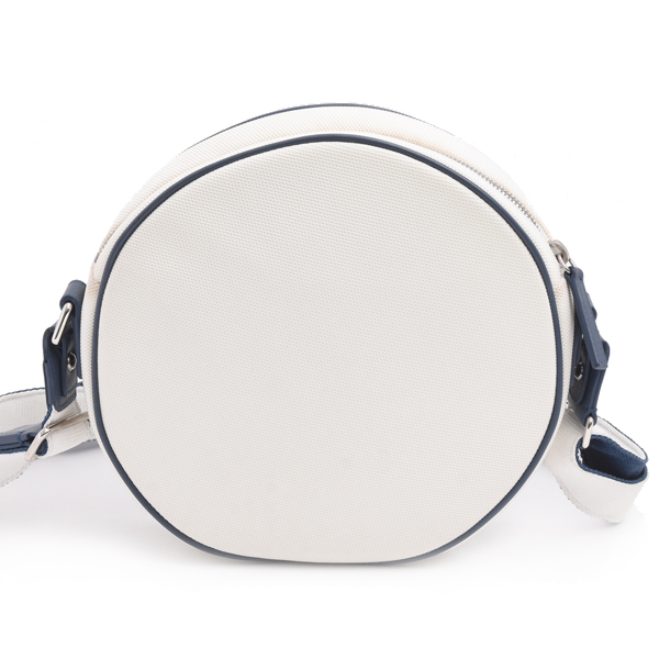 シャネル バッグ レディース ラウンド ショルダーバッグ 丸型 エアライン ラバー キャンバス ネイビー ブラック ホワイト CHANEL 中古