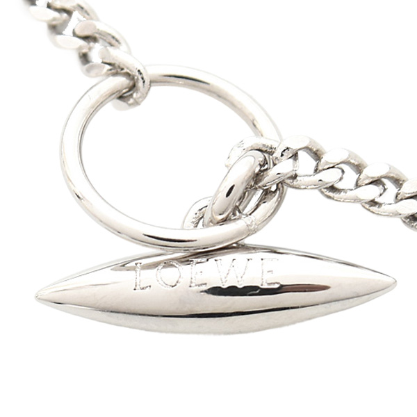 ロエベ ネックレス レディース パーソナライゼーション ネックレス 真鍮 パラジウム LOEWE N691420X01 中古