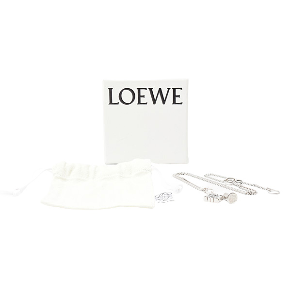 ロエベ ネックレス レディース パーソナライゼーション ネックレス 真鍮 パラジウム LOEWE N691420X01 中古