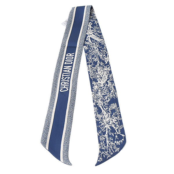 クリスチャンディオール バッグ レディース メンズ ブックトート ミディアム スカーフ キャンバス ホワイト×ゴールド Christian Dior 中古