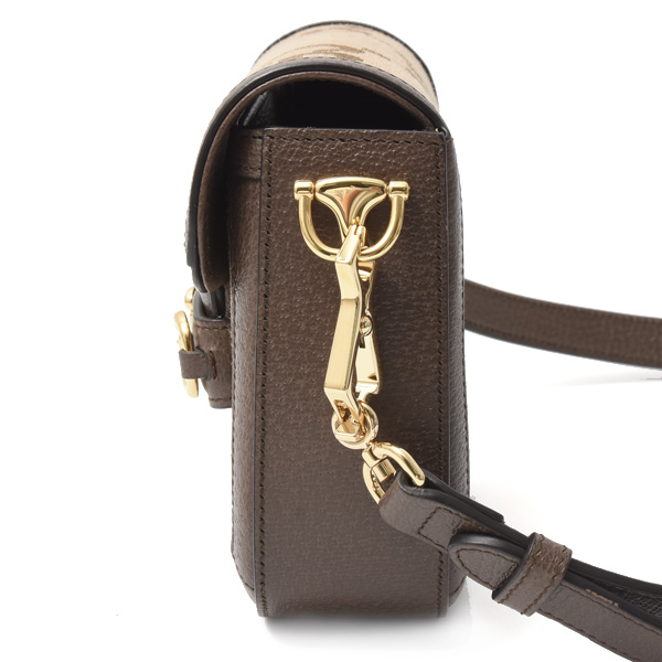 グッチ バッグ メンズ レディース スモール ショルダーバッグ ホースビット 1955 ジャンボGG ブラウン 658574 GUCCI 中古