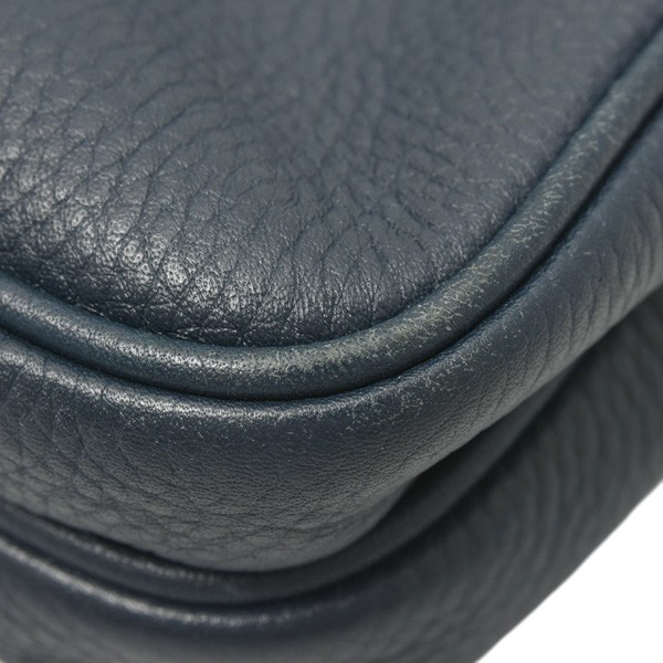 プラダ バッグ メンズ ヴィッテロシティ ショルダーバッグ 斜め掛け レザー ネイビー PRADA 2VH019 中古