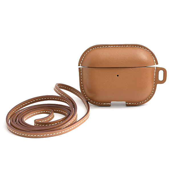 エルメス AirPods Pro2用 ケース レディース メンズ イヤホンケース B刻 ゴールド ヴォースイフト HERMES 中古