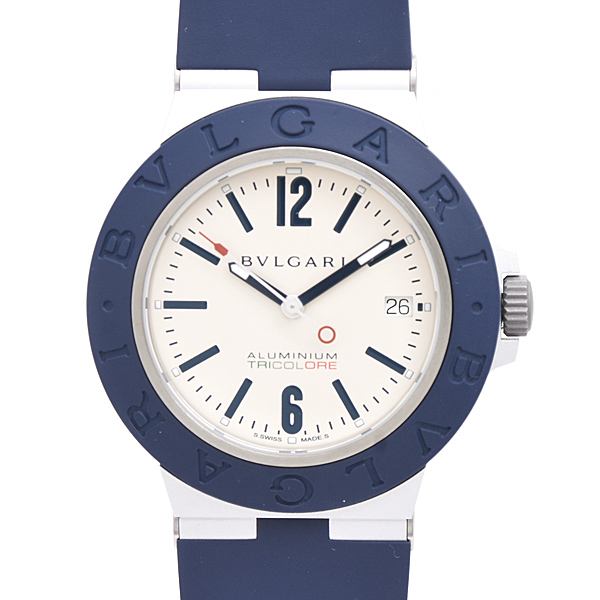 ブルガリ 時計 メンズ アルミニウム トリコロール 自動巻 1000本限定 アイボリー文字盤 BVLGARI 103514 BB40AT 中古