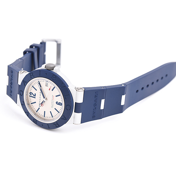 ブルガリ 時計 メンズ アルミニウム トリコロール 自動巻 1000本限定 アイボリー文字盤 BVLGARI 103514 BB40AT 中古