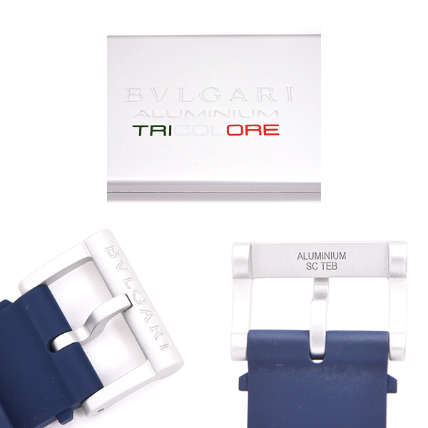 ブルガリ 時計 メンズ アルミニウム トリコロール 自動巻 1000本限定 アイボリー文字盤 BVLGARI 103514 BB40AT 中古