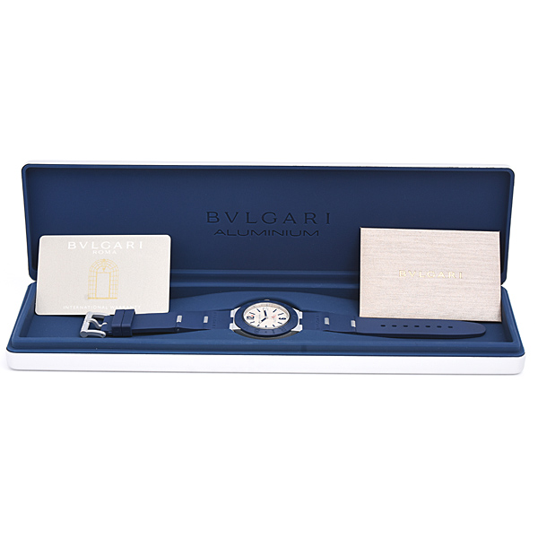 ブルガリ 時計 メンズ アルミニウム トリコロール 自動巻 1000本限定 アイボリー文字盤 BVLGARI 103514 BB40AT 中古