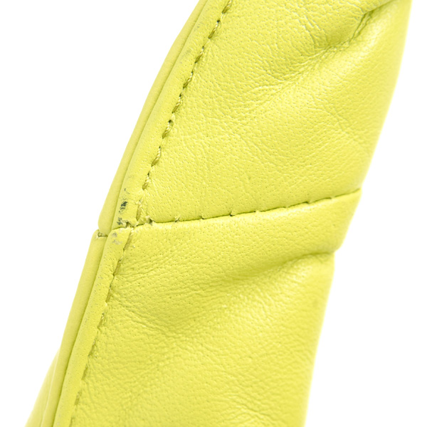 プラダ バッグ レディース パテッド ミニ ハンドバッグ 2WAY イエロー系 レザー PRADA 1BA359 中古