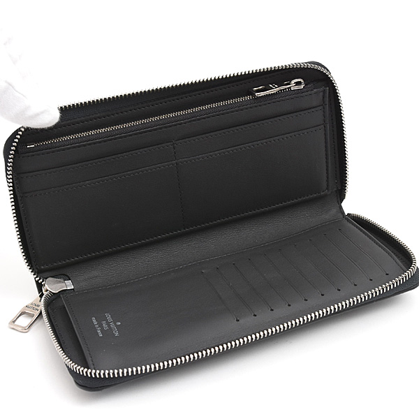 ルイヴィトン 財布 メンズ ジッピーウォレット ヴェルティカル モノグラム ブラック M81775 Louis Vuitton 未使用展示品