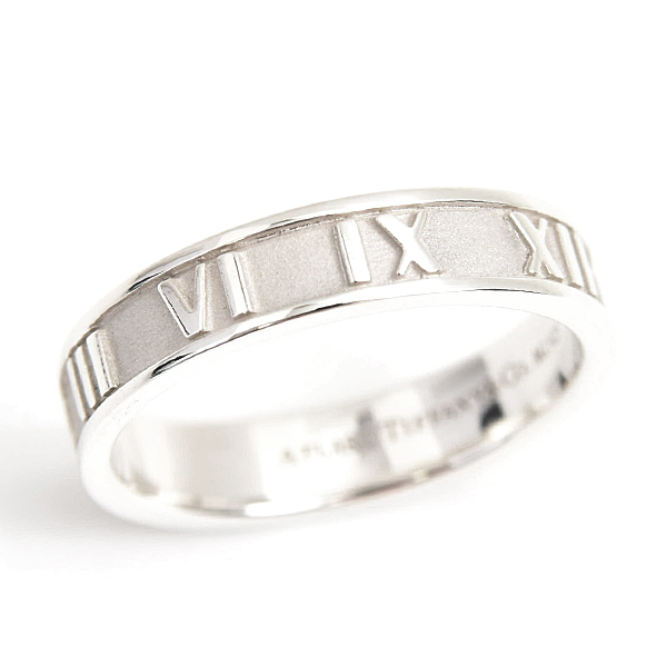 ティファニー 指輪 レディース アトラス リング 実測サイズ12号弱 スターリングシルバー TIFFANY Ag925 SV925 中古