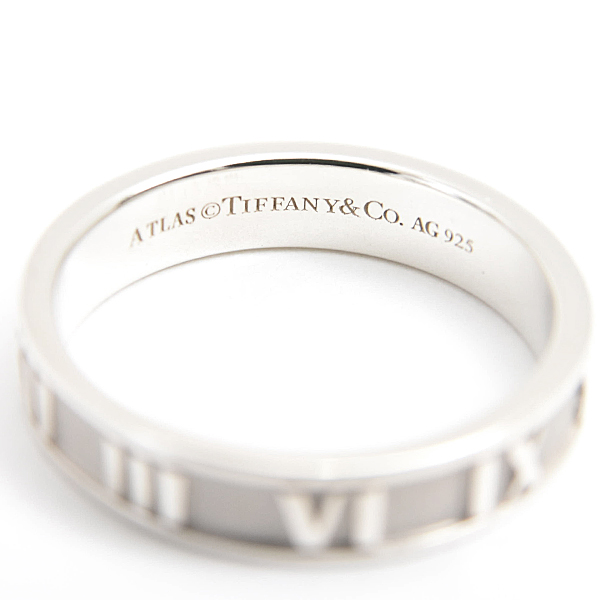 ティファニー 指輪 レディース アトラス リング 実測サイズ12号弱 スターリングシルバー TIFFANY Ag925 SV925 中古