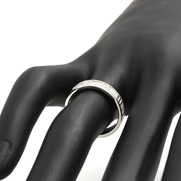 ティファニー 指輪 レディース アトラス リング 実測サイズ12号弱 スターリングシルバー TIFFANY Ag925 SV925 中古