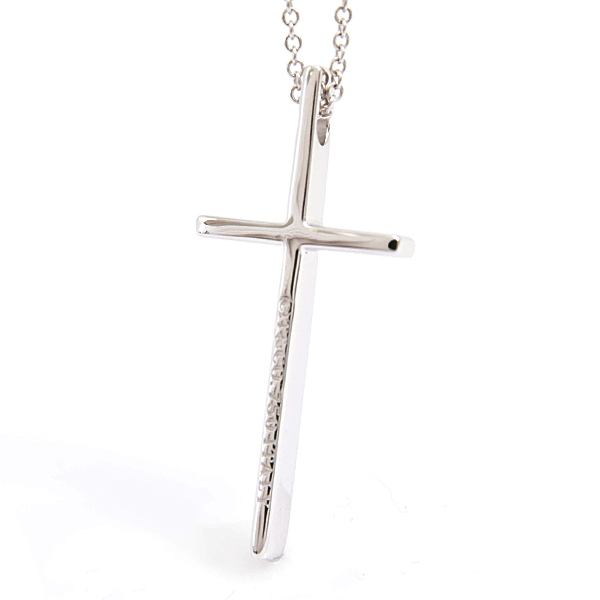 ティファニー ネックレス レディース メトロクロス ペンダント ホワイトゴールド 十字架 750WG K18 TIFFANY 中古