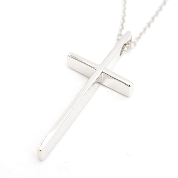 ティファニー ネックレス レディース メトロクロス ペンダント ホワイトゴールド 十字架 750WG K18 TIFFANY 中古