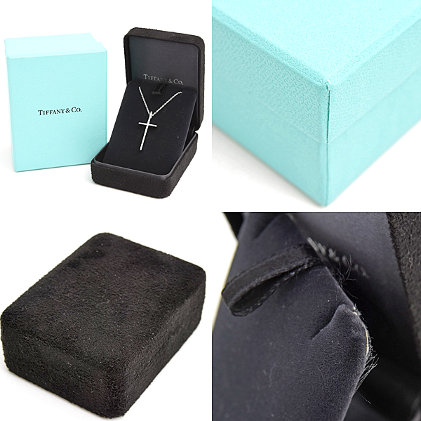 ティファニー ネックレス レディース メトロクロス ペンダント ホワイトゴールド 十字架 750WG K18 TIFFANY 中古