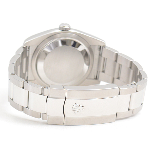 ロレックス 時計 メンズ デイトジャスト 10Pダイヤ 自動巻 ブラック文字盤 SS×WG ROLEX 116234G 中古