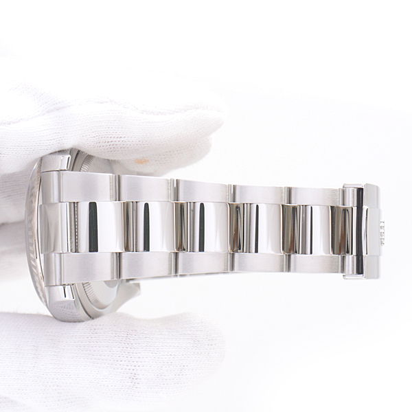 ロレックス 時計 メンズ デイトジャスト 10Pダイヤ 自動巻 ブラック文字盤 SS×WG ROLEX 116234G 中古