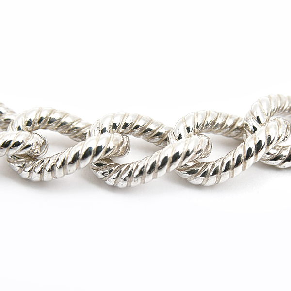 ティファニー ブレス メンズ レディース ツイスト ロープ リンク ブレスレット スターリングシルバー SV925 Ag925 TIFFANY 中古