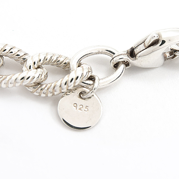 ティファニー ブレス メンズ レディース ツイスト ロープ リンク ブレスレット スターリングシルバー SV925 Ag925 TIFFANY 中古