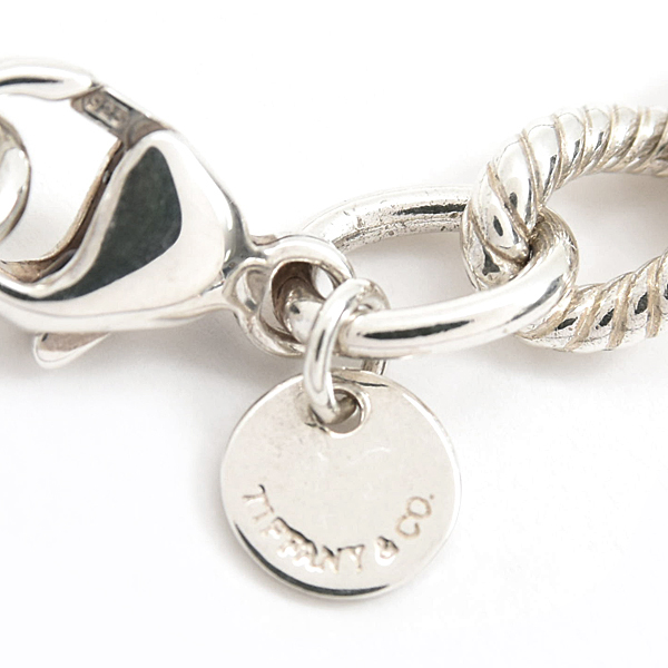 ティファニー ブレス メンズ レディース ツイスト ロープ リンク ブレスレット スターリングシルバー SV925 Ag925 TIFFANY 中古