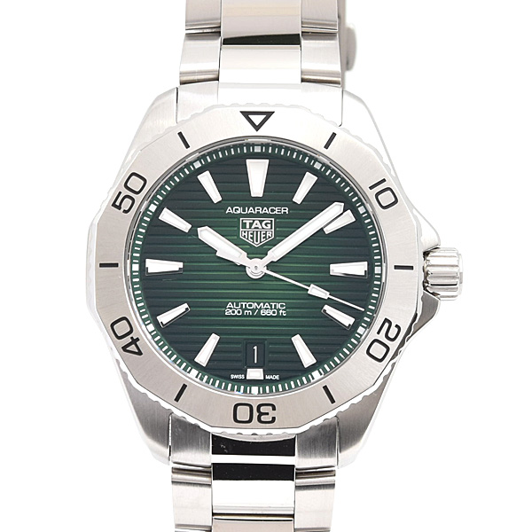 タグホイヤー 時計 メンズ アクアレーサー プロフェッショナル200 デイト 自動巻 グリーン文字盤 SS TAG Heuer WBP2115 中古
