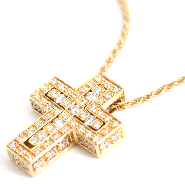 ダミアーニ ネックレス ユニセックス ベルエポック サイドダイヤ ネックレス XS イエローゴールド DAMIANI 750YG 中古