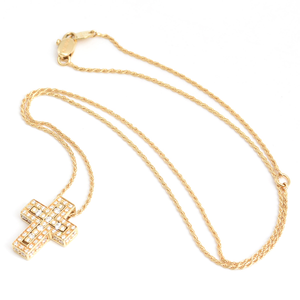 ダミアーニ ネックレス ユニセックス ベルエポック サイドダイヤ ネックレス XS イエローゴールド DAMIANI 750YG 中古