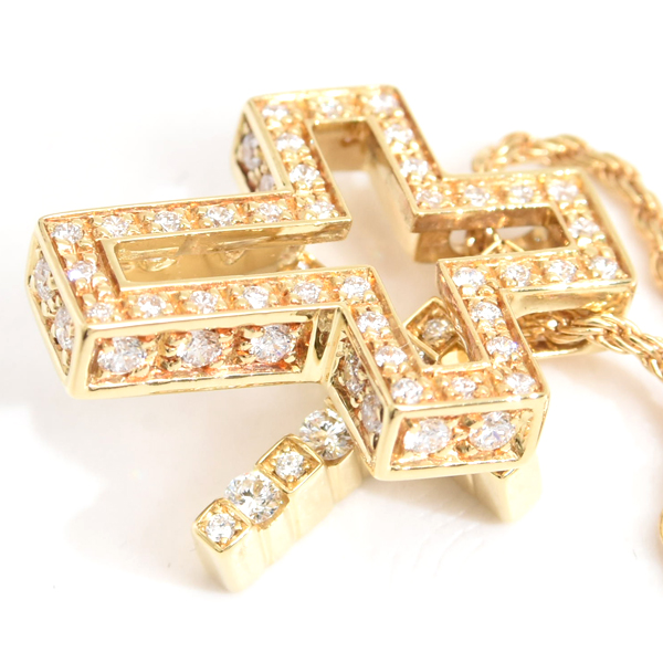 ダミアーニ ネックレス ユニセックス ベルエポック サイドダイヤ ネックレス XS イエローゴールド DAMIANI 750YG 中古