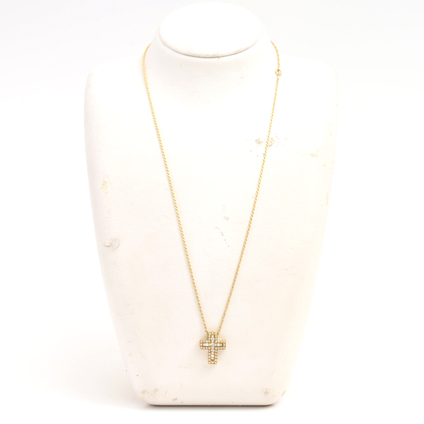 ダミアーニ ネックレス ユニセックス ベルエポック サイドダイヤ ネックレス XS イエローゴールド DAMIANI 750YG 中古