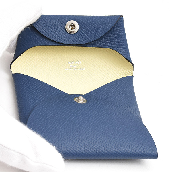 エルメス 財布 メンズ レディース バスティア コインケース G刻 ネイビー ブルータイ ヴォーエプソン HERMES 未使用展示品