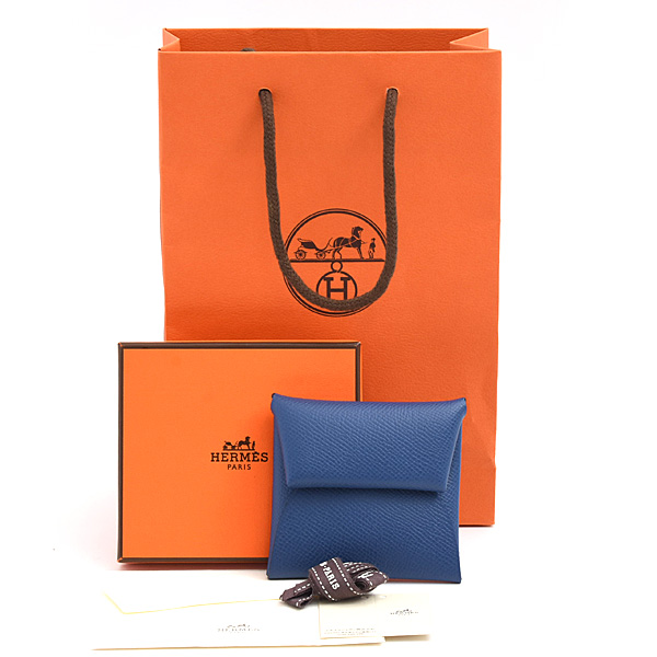 エルメス 財布 メンズ レディース バスティア コインケース G刻 ネイビー ブルータイ ヴォーエプソン HERMES 未使用展示品
