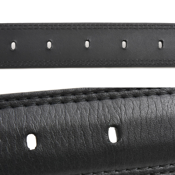 ロエベ 服飾小物 メンズ アナグラム ウエストベルト 腰ベルト 44-110サイズ レザー ブラック LOEWE 中古