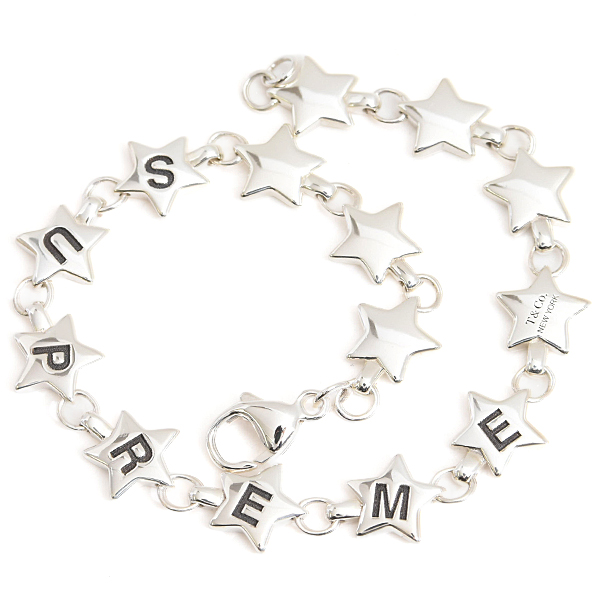 ティファニー ブレス メンズ ティファニー×シュプリームコラボ パフスター ブレスレット TIFFANY SV925 中古