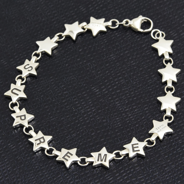 ティファニー ブレス メンズ ティファニー×シュプリームコラボ パフスター ブレスレット TIFFANY SV925 中古