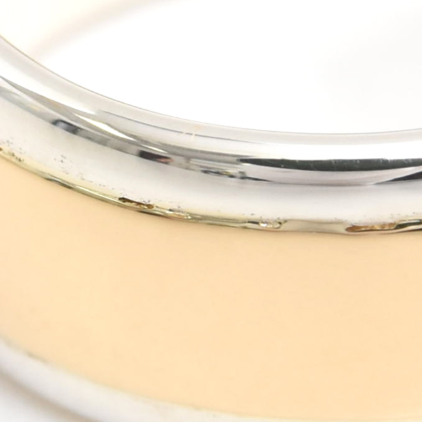 エルメス 指輪 レディース モリス 3Pダイヤモンド リング 14号 シルバー ゴールド HERMES SV925×750YG 中古