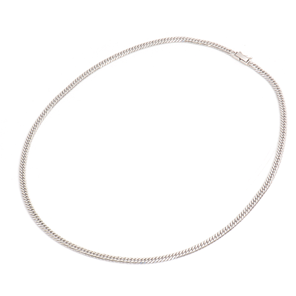 喜平 ネックレス PT850 6面カット ダブル 30g 50cm メンズ レディース チェーン プラチナ PT 中古