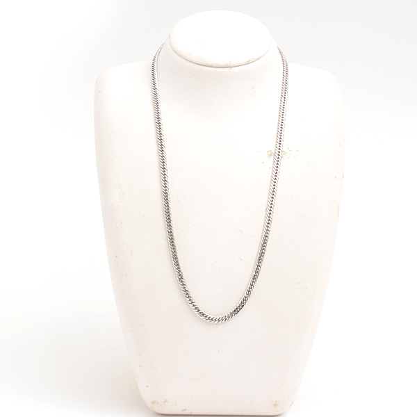 喜平 ネックレス PT850 6面カット ダブル 30g 50cm メンズ レディース チェーン プラチナ PT 中古