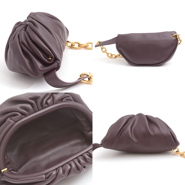 ボッテガヴェネタ バッグ レディース ザ・チェーンポーチ ウエストバッグ ボディバッグ ブラウン系 BOTTEGA VENETA 651445 中古